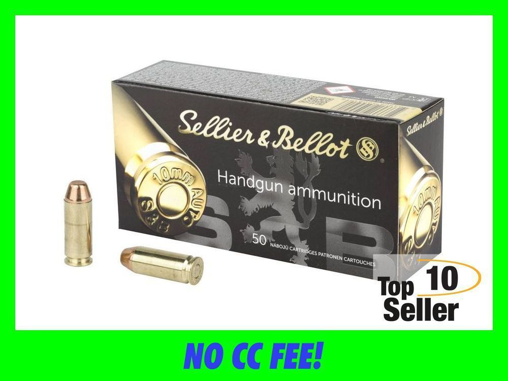 10MM AMMO S&B 180GR FMJ BRASS SELLIER & BELLOT 10 MM 180 Grain SB10A-img-0