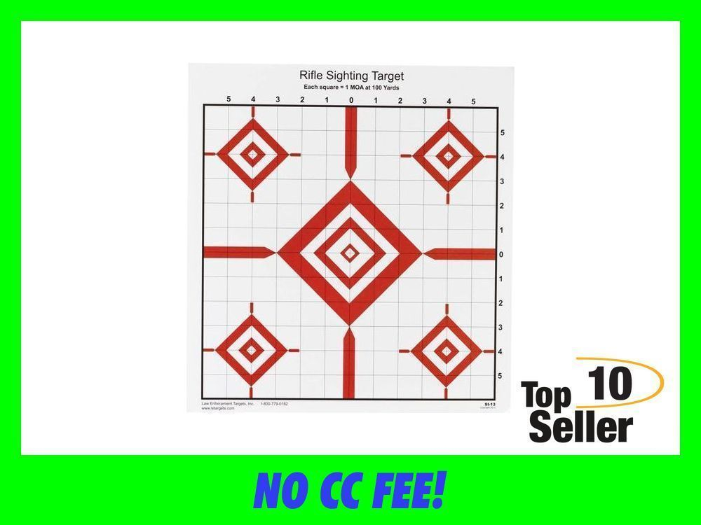 Action Target SI13100 Sighting Advanced Rifle Diamond Paper 100 yds ...