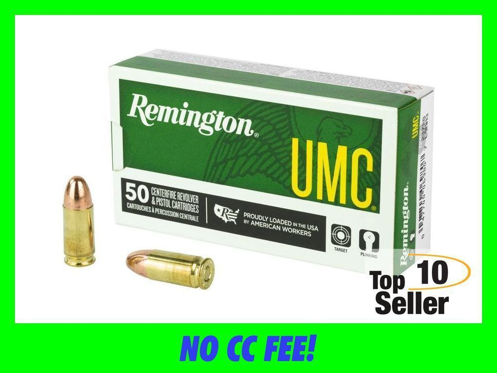 Remington UMC 9mm Ammo 115 gr FMJ 115gr Ball grain-img-0