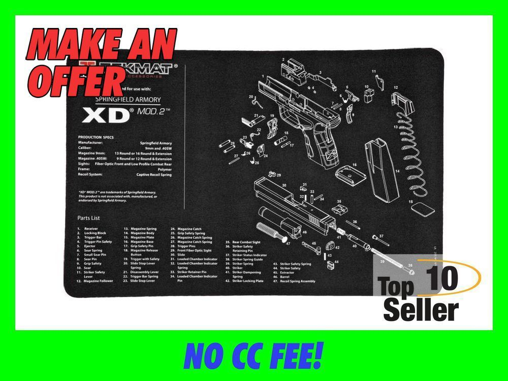 TekMat TEKR17XDMOD2 Springfield Armory XD MOD.2 Cleaning Mat Parts...-img-0
