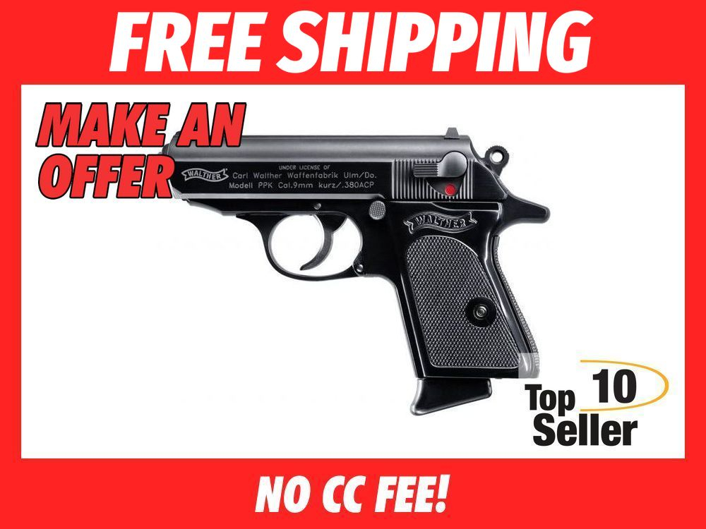 Walther PPK/S 380 ACP 3.30” 7+1 Black Polymer Grip-img-0