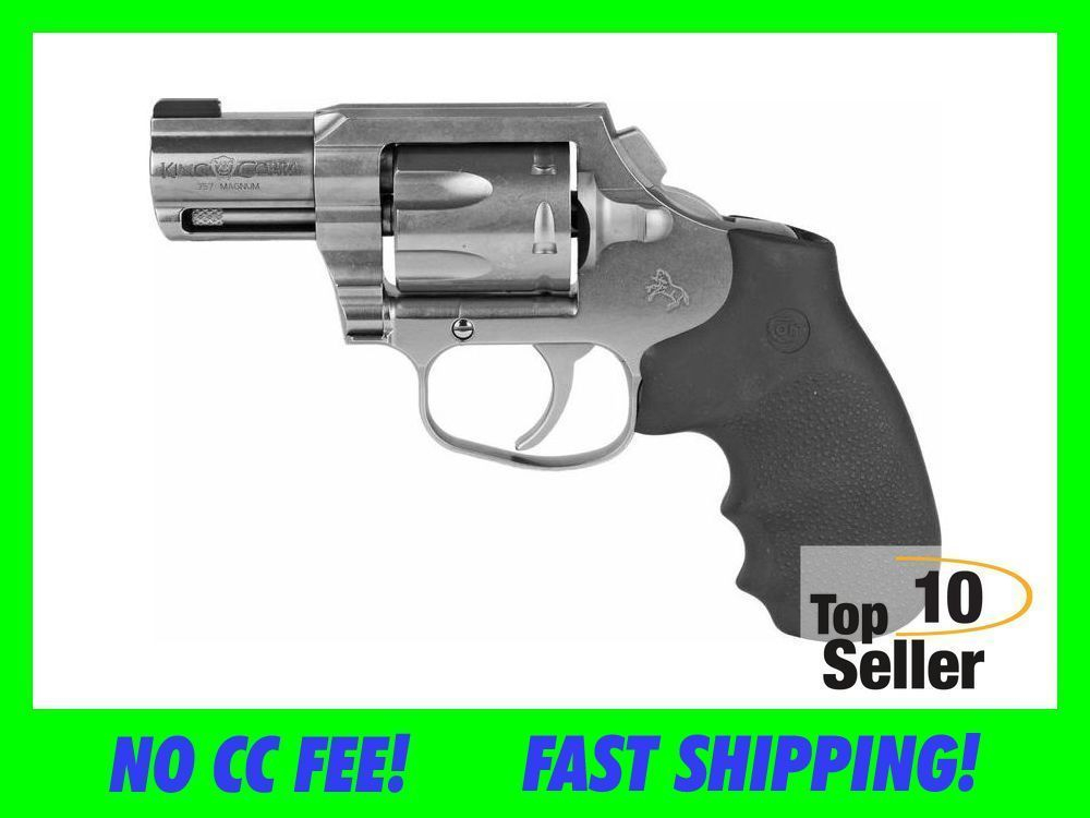 Colt King Cobra Carry Revolver DAO 357 Magnum 2” Bbl 6 Rd Black Hogue...-img-0