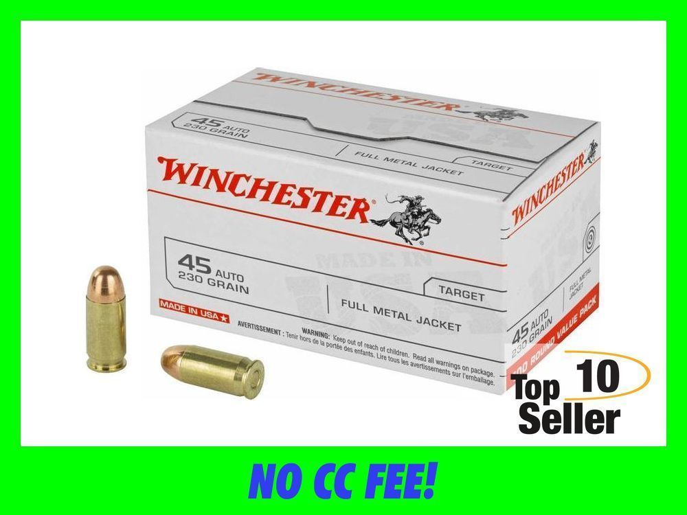 WINCHESTER 45ACP 230GR AMMO FMJ 100 ROUND VALUE PACK 45 ACP-img-0