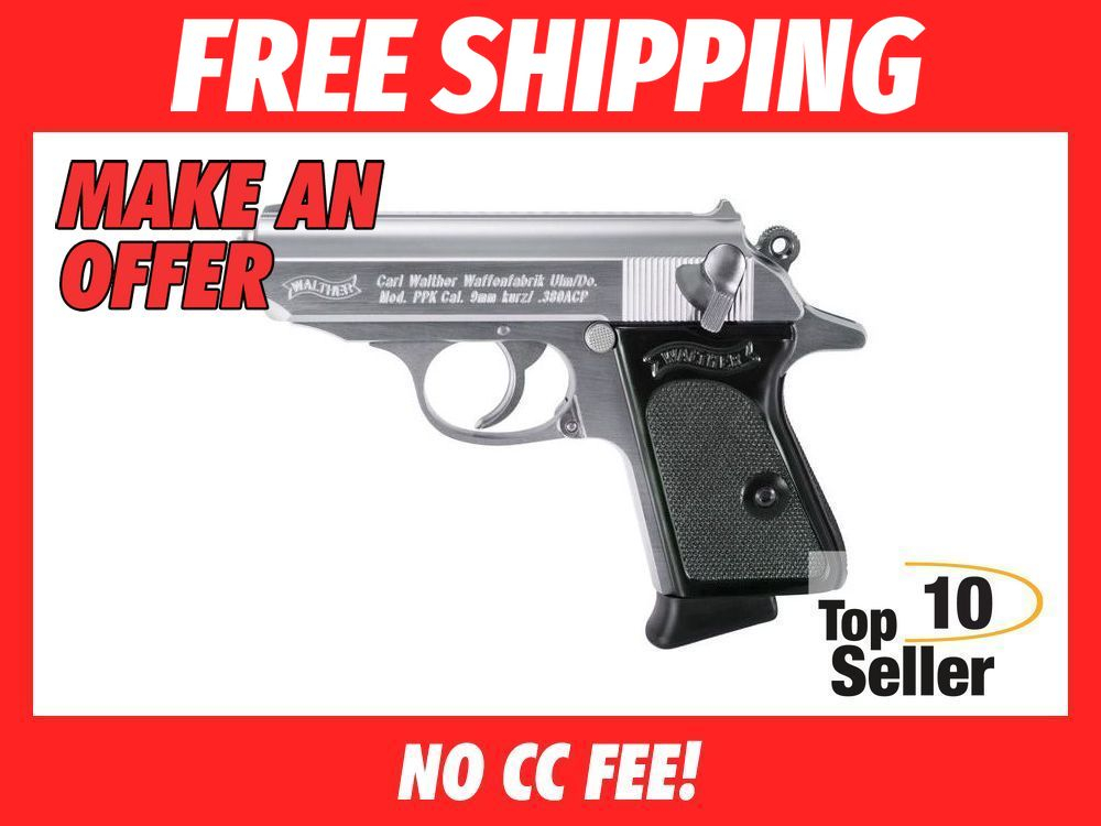 Walther PPK 380 ACP STAINLESS S.S 380acp Semi Auto 3.6” 6RD-img-0