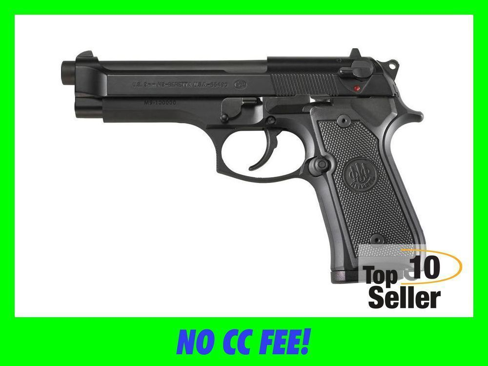 Beretta USA J92M9A0M M9 Full Size Frame 9mm Luger 15+1, 4.90” Steel...-img-0