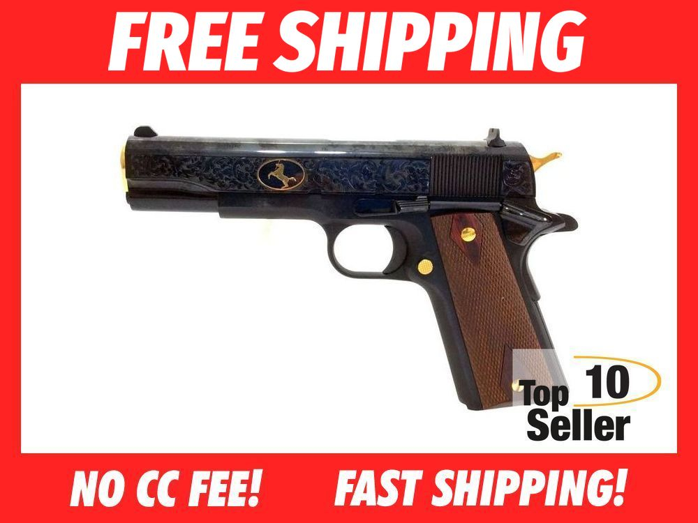 COLT 1911 HERITAGE 38 SUPER EXCLUSIVE GOLD BLUE DELUXE-img-0