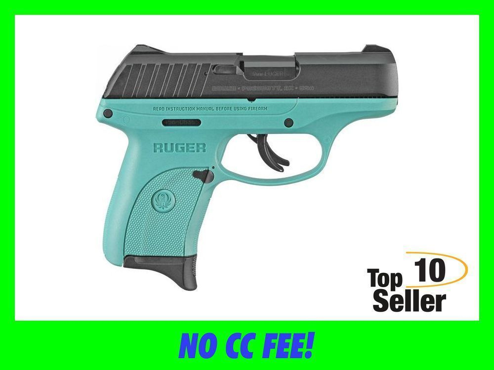 Ruger EC9S 9mm 3.1” Turquoise Exclusive 7rd Semi Auto Compact Pistol...-img-0