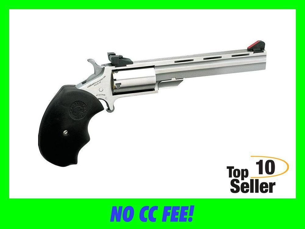 NAA Mini-Master 22 Magnum Revolver CA Compliant Mag 5rd 4” Stainless-img-0