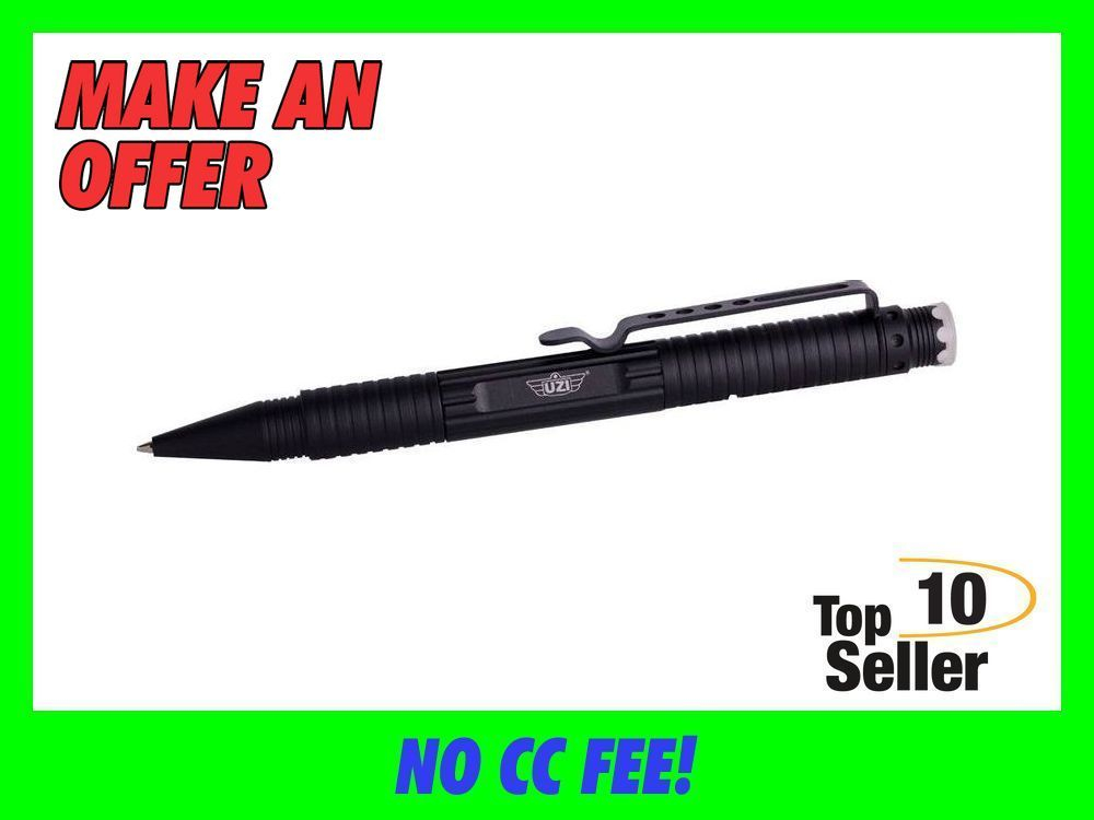 Uzi Accessories UZITACPEN1BK Defender Tactical Pen Black Aluminum 6.10”-img-0