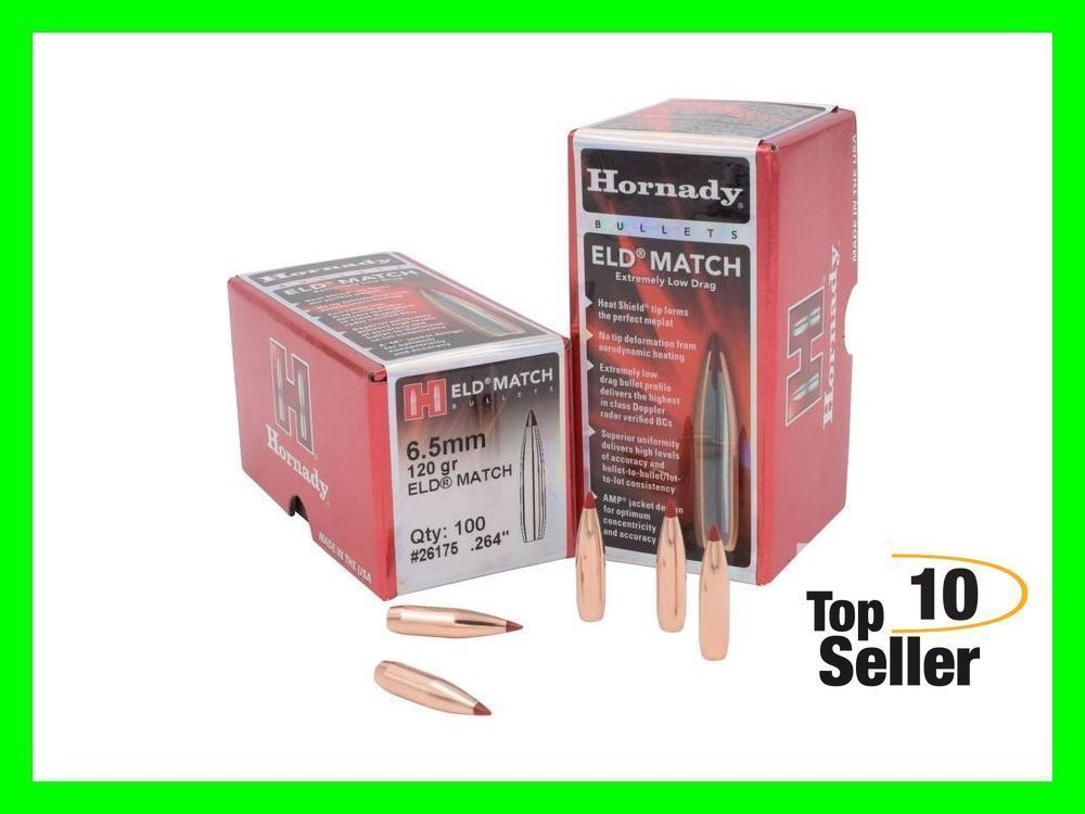 Hornady 26175 ELD Match 6.5 Creedmoor .264 120 gr Extremely Low ...