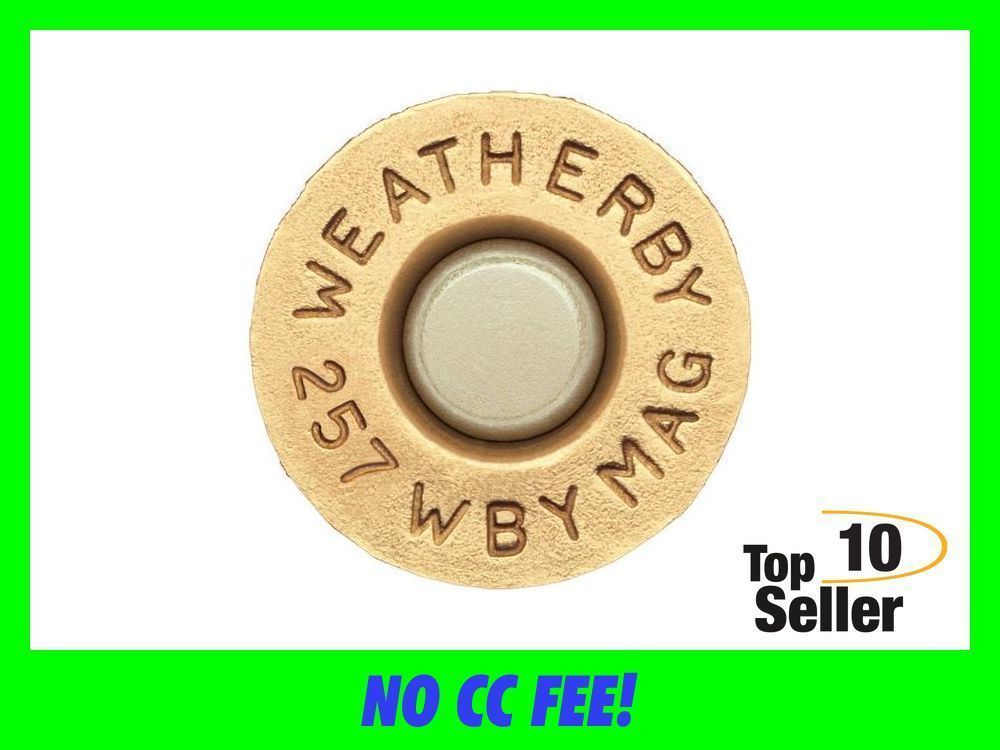 Weatherby BRASS257 Unprimed Cases 257 Wthby Mag Rifle Brass/ 20 Per Box-img-0