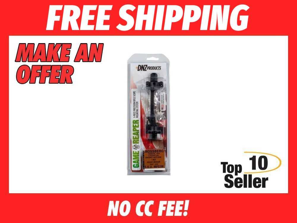 DNZ MPS1M Game ReaperMossberg Scope Mount/Ring Combo Matte Black 1