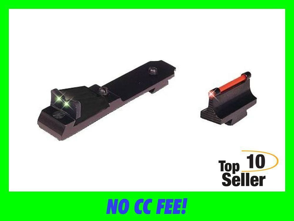 TruGlo TG114 Lever Action Rifle Sights Black 0.500” Red Front, Green...-img-0