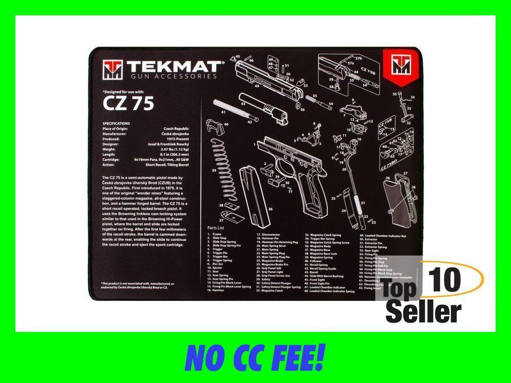 TekMat TEKR20CZ75 CZ 75 Ultra 20 Cleaning Mat CZ-75 Parts Diagram 15”...-img-0
