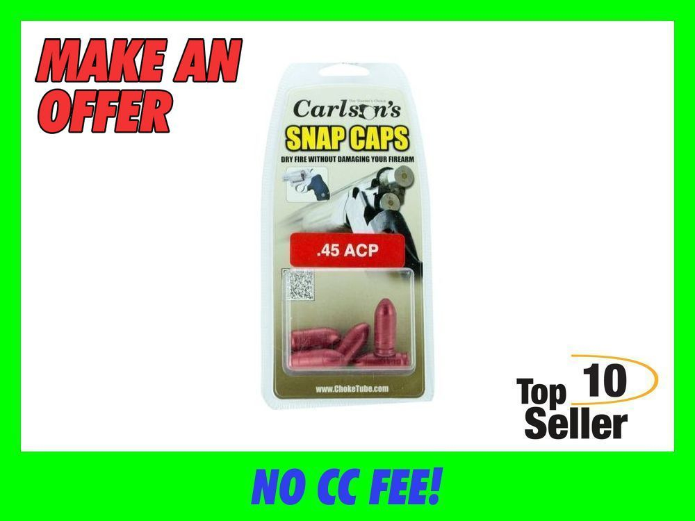 Carlson’s Choke Tubes 00062 Snap Cap Pistol 45 ACP Aluminum 5 Pack-img-0