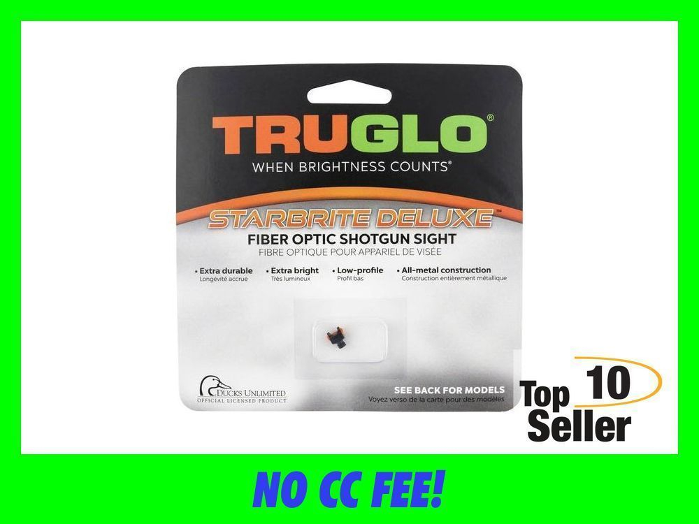 TruGlo TG-954CR StarBrite Deluxe Front Sight Red Fiber Optic with 5-40...-img-0