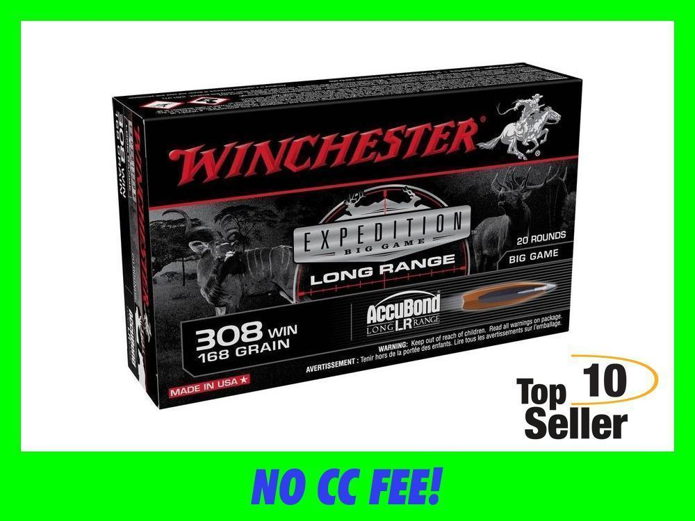 Winchester Ammo S308LR Expedition Big Game Long Range 308 Win 168 gr...-img-0