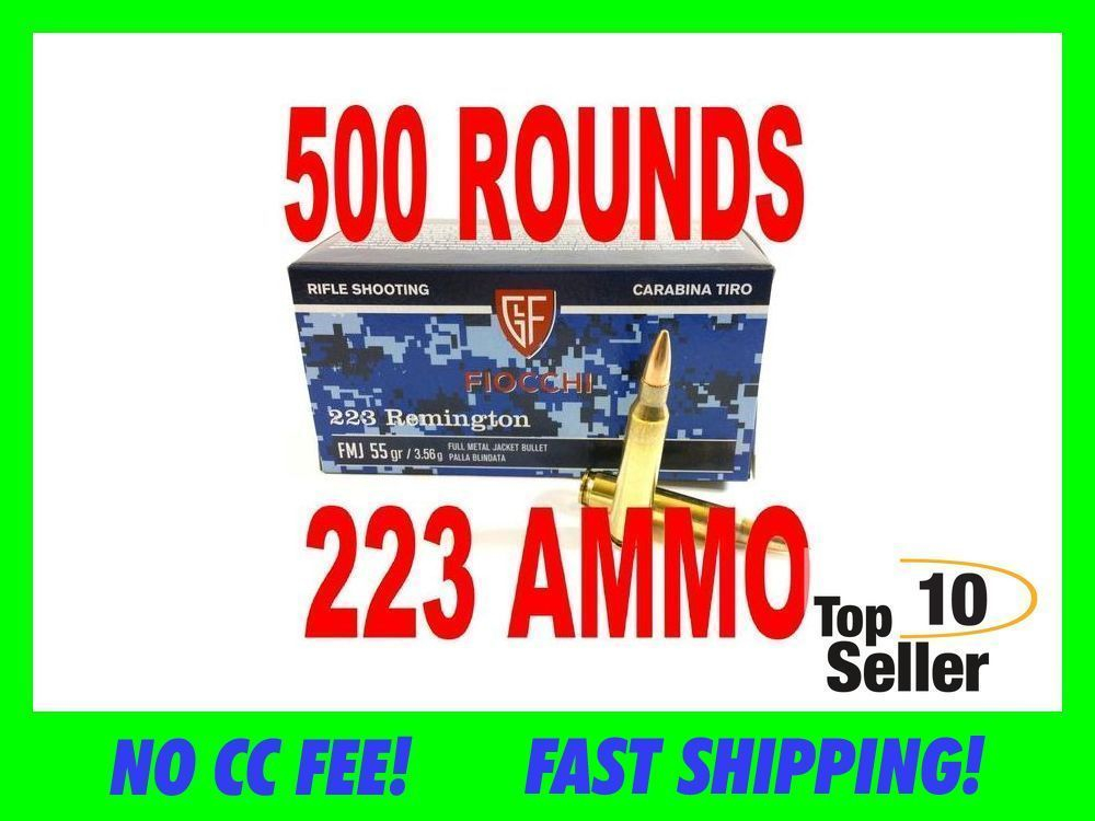 223 AMMO 500 ROUNDS 55gr FMJ 223REM 55 Grain .223 Remington-img-0