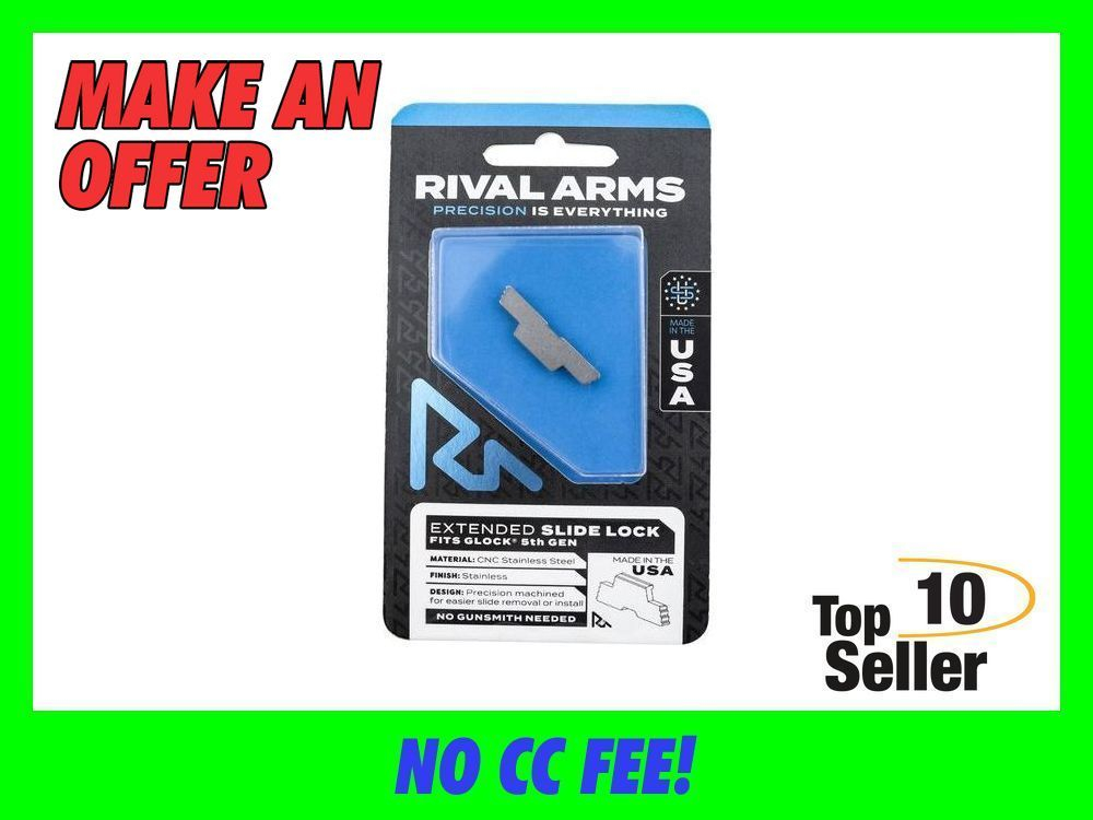 Rival Arms RARA80G002D Slide Lock Extended Polished Stainless for Glock...-img-0