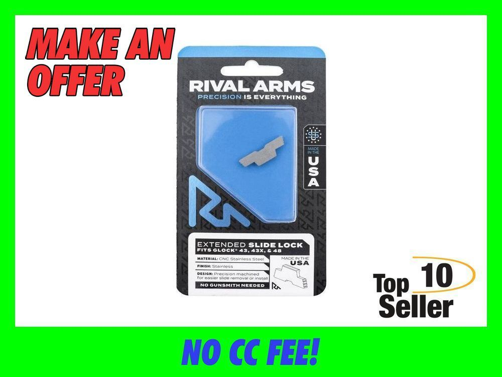 Rival Arms RARA80G003D Slide Lock Extended Polished Stainless for Glock...-img-0