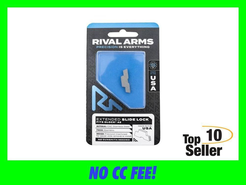 Rival Arms RARA80G004D Slide Lock Extended Polished Stainless for Glock 42-img-0