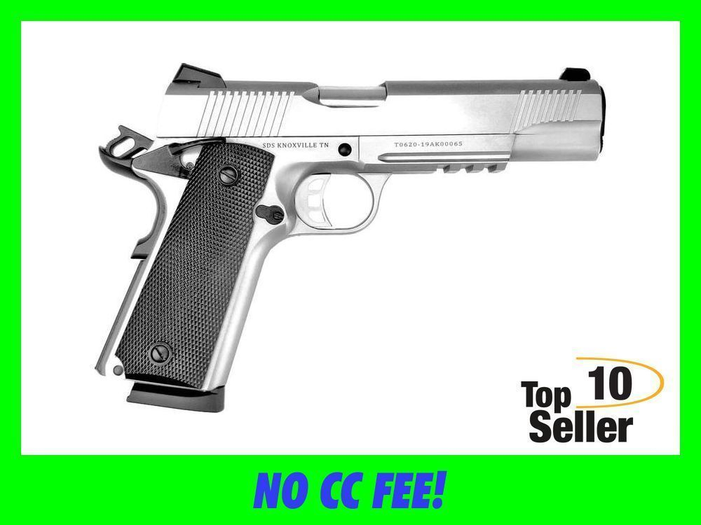 SDS Tisas 1911 45 ACP 5" Stainless Railed "Duty" SS45R-img-0