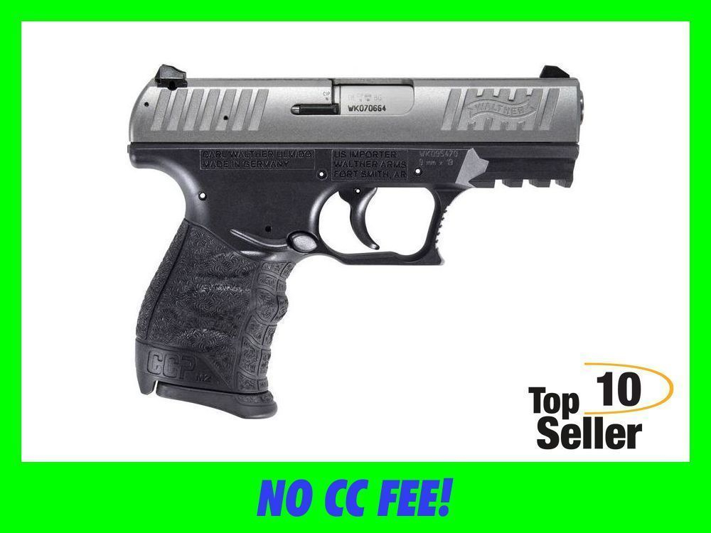 Walther Arms 5083501 CCP M2 + 9mm Luger 8+1 3.54” Barrel, Black Finish-img-0