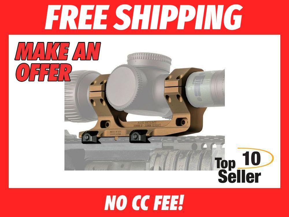 Reptilia LLC 100155 AUS Optic Mount FDE 7075T6 Aluminum 34mm Tube