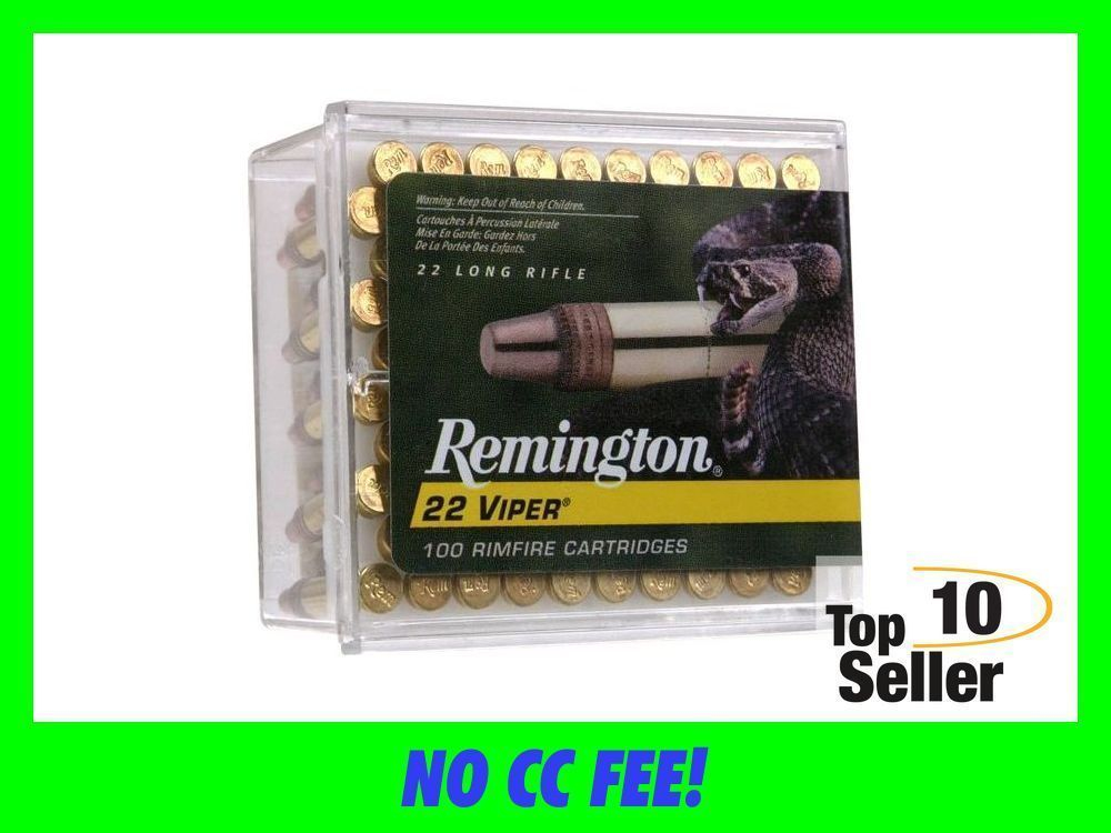 Remington Ammunition 21288 Viper 22 LR 36 gr Truncated Cone Solid 100...-img-0