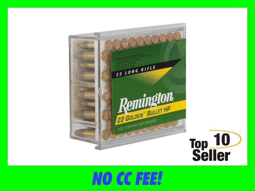 Remington Ammunition 21278 Golden Bullet Rimfire 22 LR 36 gr Plated...-img-0