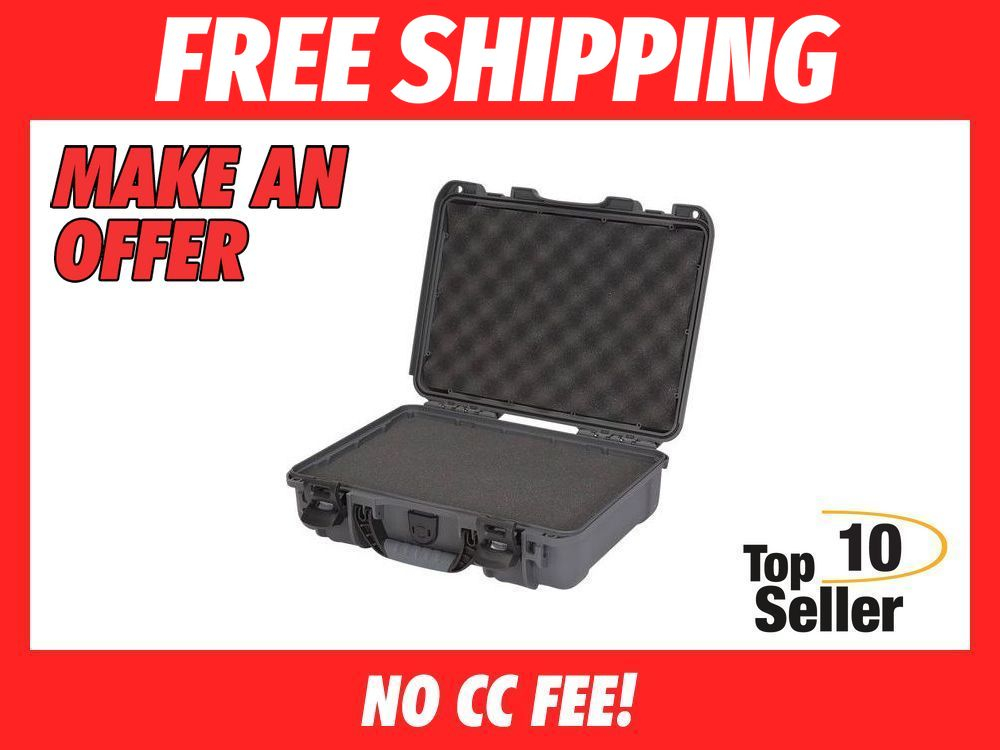 Nanuk 9101007 910 Waterproof Graphite Resin with Foam Padding & Airline