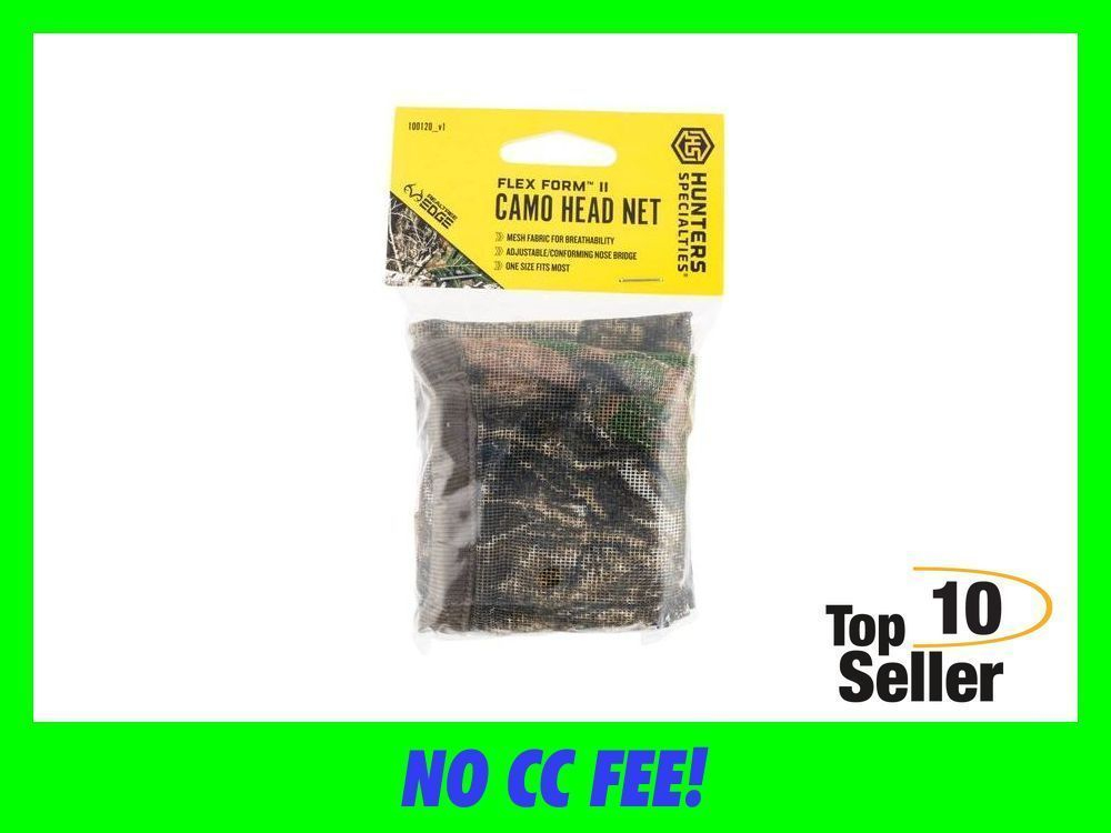 Hunters Specialties 100120 Flex Form II Head Net Realtree Edge OSFA