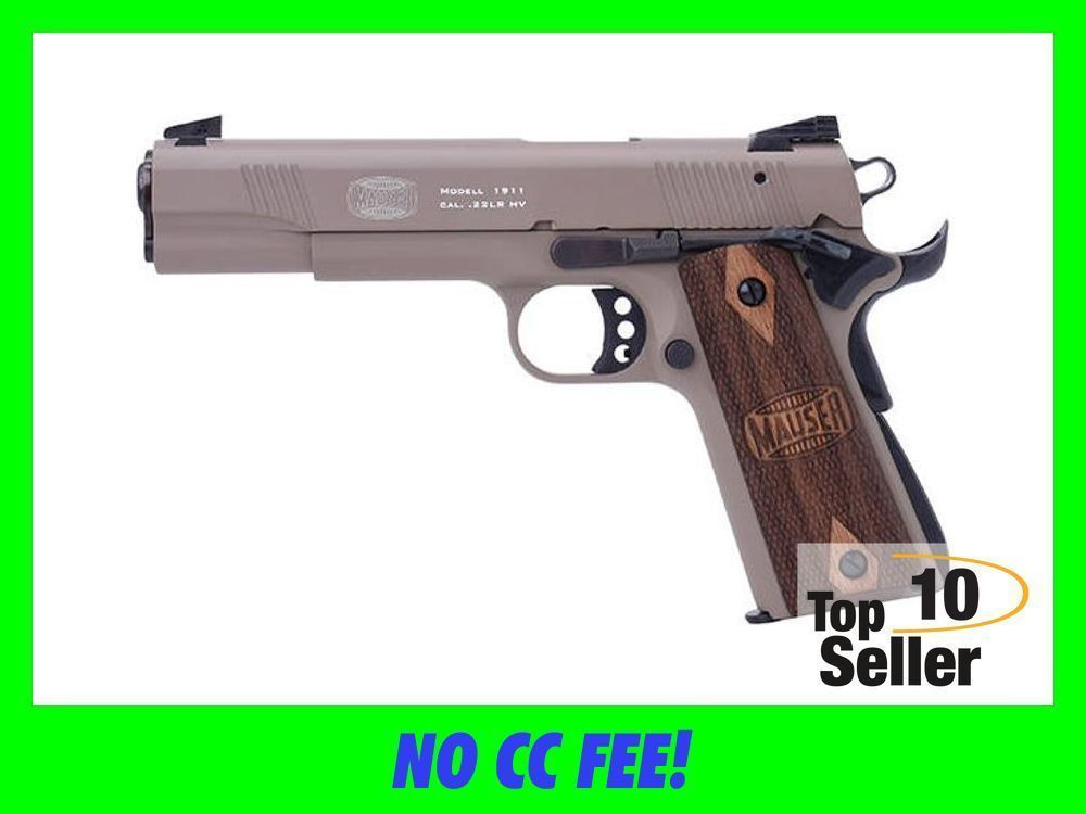 BLG MAUSER 1911 22LR 5 US TAN WALNUT LOGO GRIPS - Semi Auto Pistols at ...