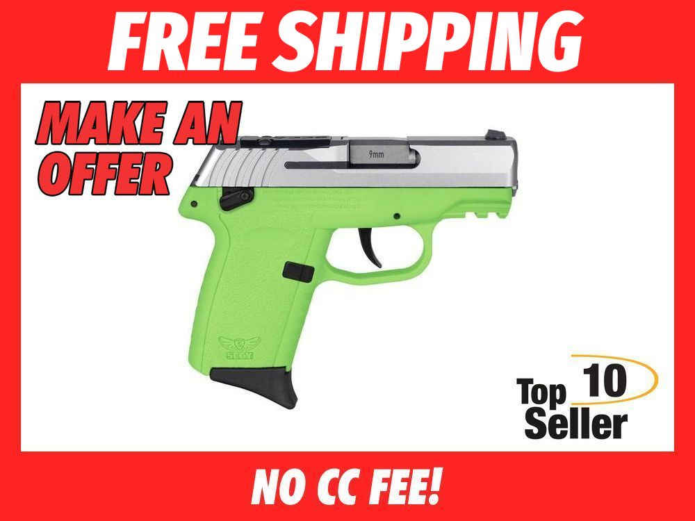 SCCY Industries CPX1TTLGRDRG3 CPX-1 Gen3 RDR 9mm Luger 10+1 3.10” Lime-img-0
