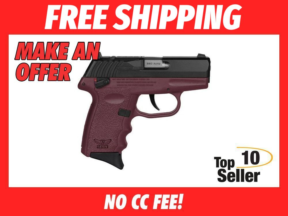 SCCY Industries CPX4CBCRRDRG3 CPX-4 RD 380 ACP 10+1 2.96” Crimson Red ...