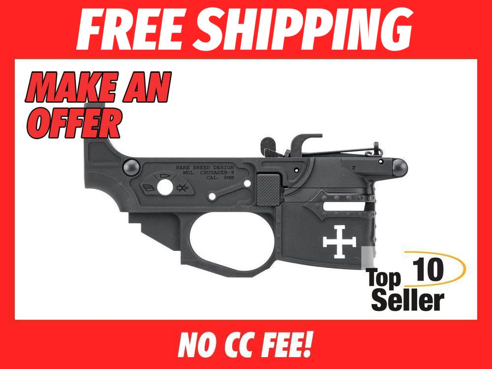 Spikes Tactical STLB960 Rare Breed Crusader 9mm Luger, Black Anodized...-img-0