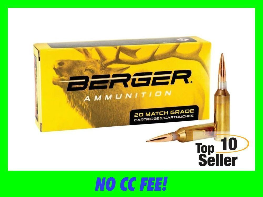 Berger bullets 50010 target rifle 6 5 prc 156 gr hybrid 20 per box 10