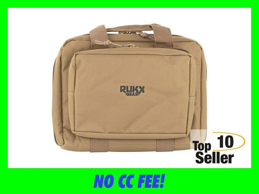 Rukx Gear ATICTDPCT Double Pistol Water Resistant Tan 600D Polyester...-img-0