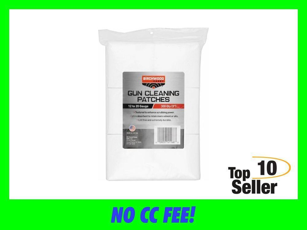 Birchwood Casey 41168 Gun Cleaning Patches 50 Cal/MultiGauge 3