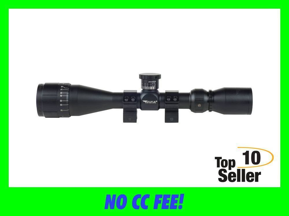 BSA 223412X40AO Sweet 223 Black Matte 412x 40mm AO 1” Tube 30/30