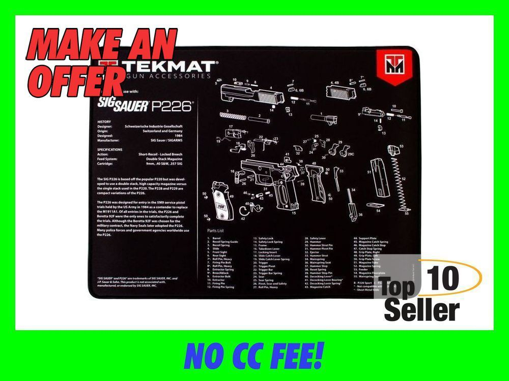 TekMat TEKR20SIGP226 SiG Sauer P226 Ultra Cleaning Mat Black/White...-img-0