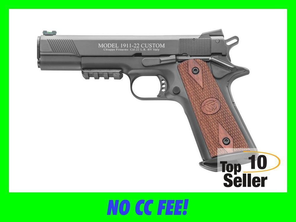 Chiappa Firearms 401101 1911-22 Custom 22 LR 10+1 5” Blued Serrated...-img-0
