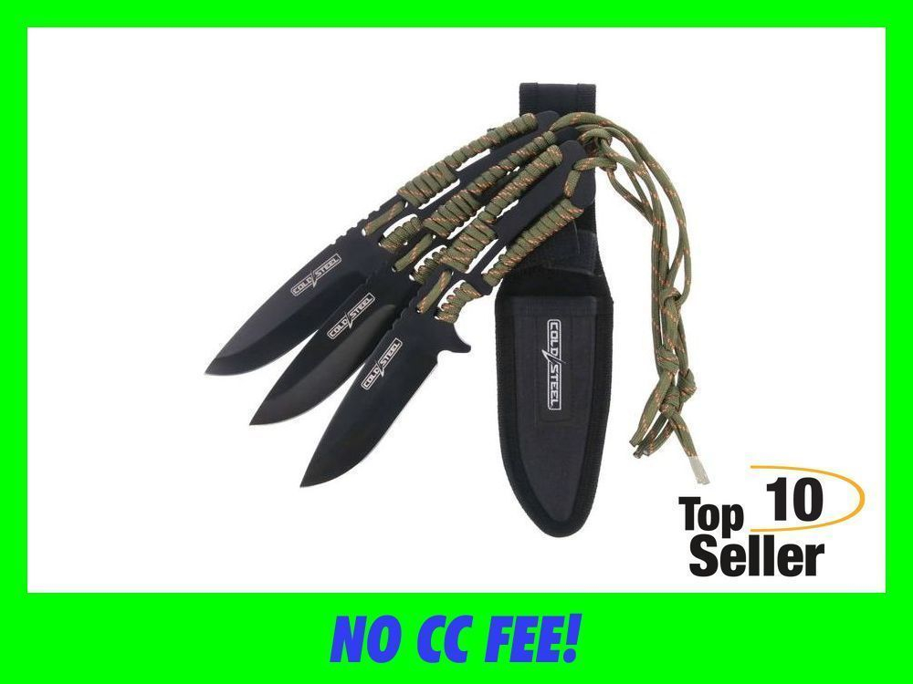 Cold Steel CSTH44KVD3PK Throwing Knives Set of 3 4.40” Fixed Clip...-img-0