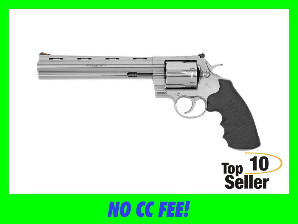 Colt Anaconda 44 Mag 6rd 8” Bright Stainless Magnum Revolver-img-0