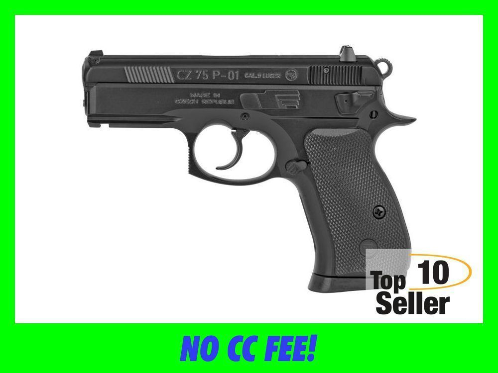 CZ-USA 91199 P-01 9mm Luger 15+1, 3.75” Steel Barrel, Black Serrated...-img-0