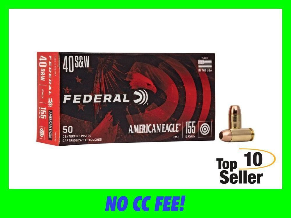 40SW 155GR AMMO FEDERAL FMJ 50 ROUNDS 40 S&W CAL SW-img-0