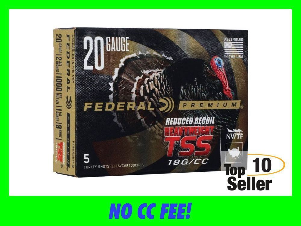 Federal PTSSX257F79 Premium Turkey Heavyweight TSS 20 Gauge 3” 1 1/8...-img-0