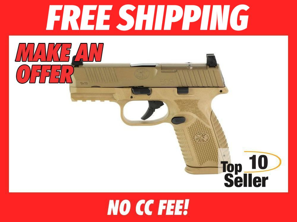 FN 509 Midsize MRD Dark Earth 9mm 2-15rd Mags 4in 66-100741-img-0