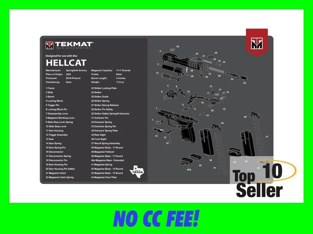 TekMat TEKR17HELLCAT Springfield Armory Hellcat Cleaning Mat Parts...-img-0