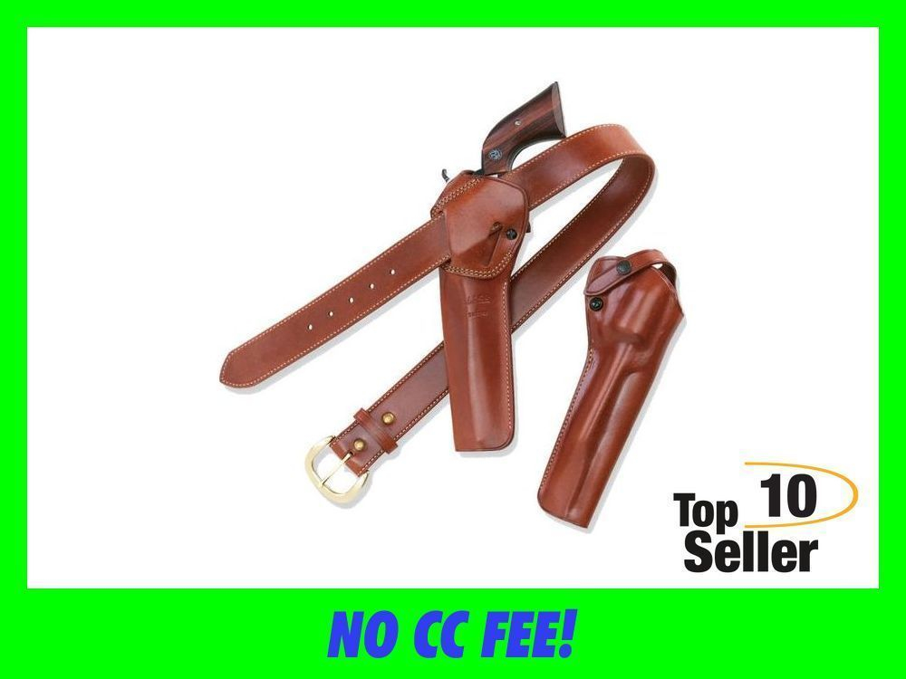 Galco SAO166 SAO OWB Tan Leather Belt Slide Fits Ruger Blackhawk Right Hand-img-0